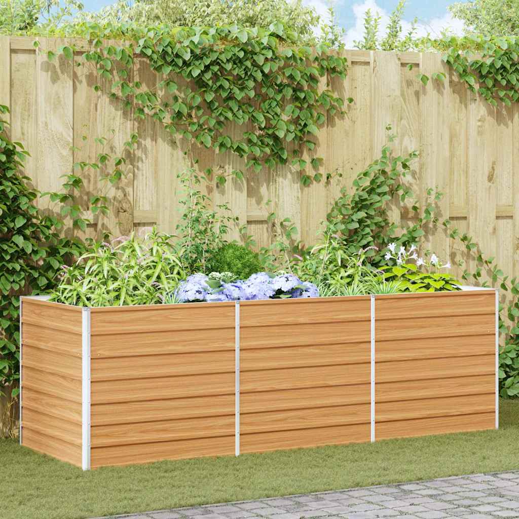 Jardinière surélevée Vidaxx marron clair 240 x 80 x 77 cm
