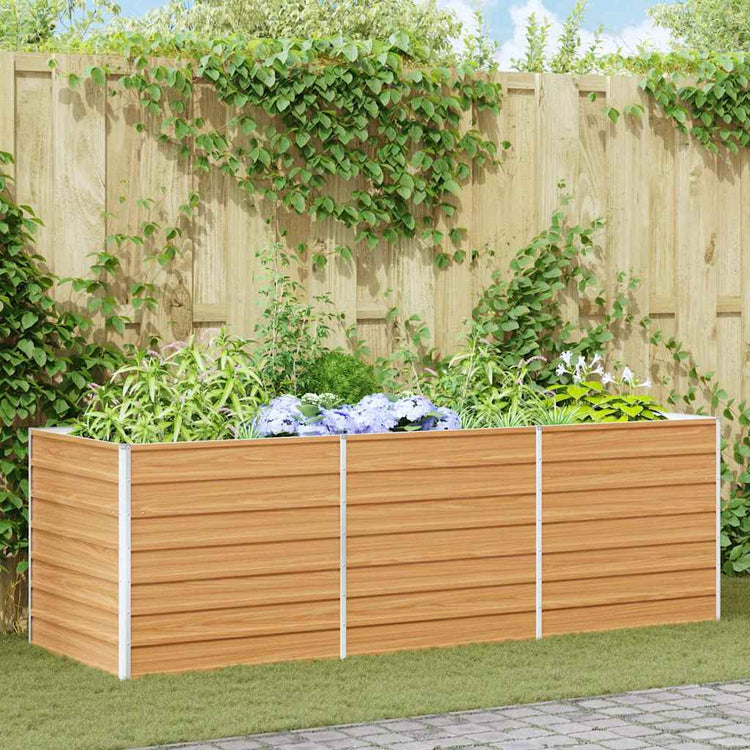 Jardinière surélevée Vidaxx marron clair 240 x 80 x 77 cm