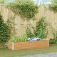 Jardinière surélevée Vidaxl 195 x 50 x 36 cm acier galvanisé
