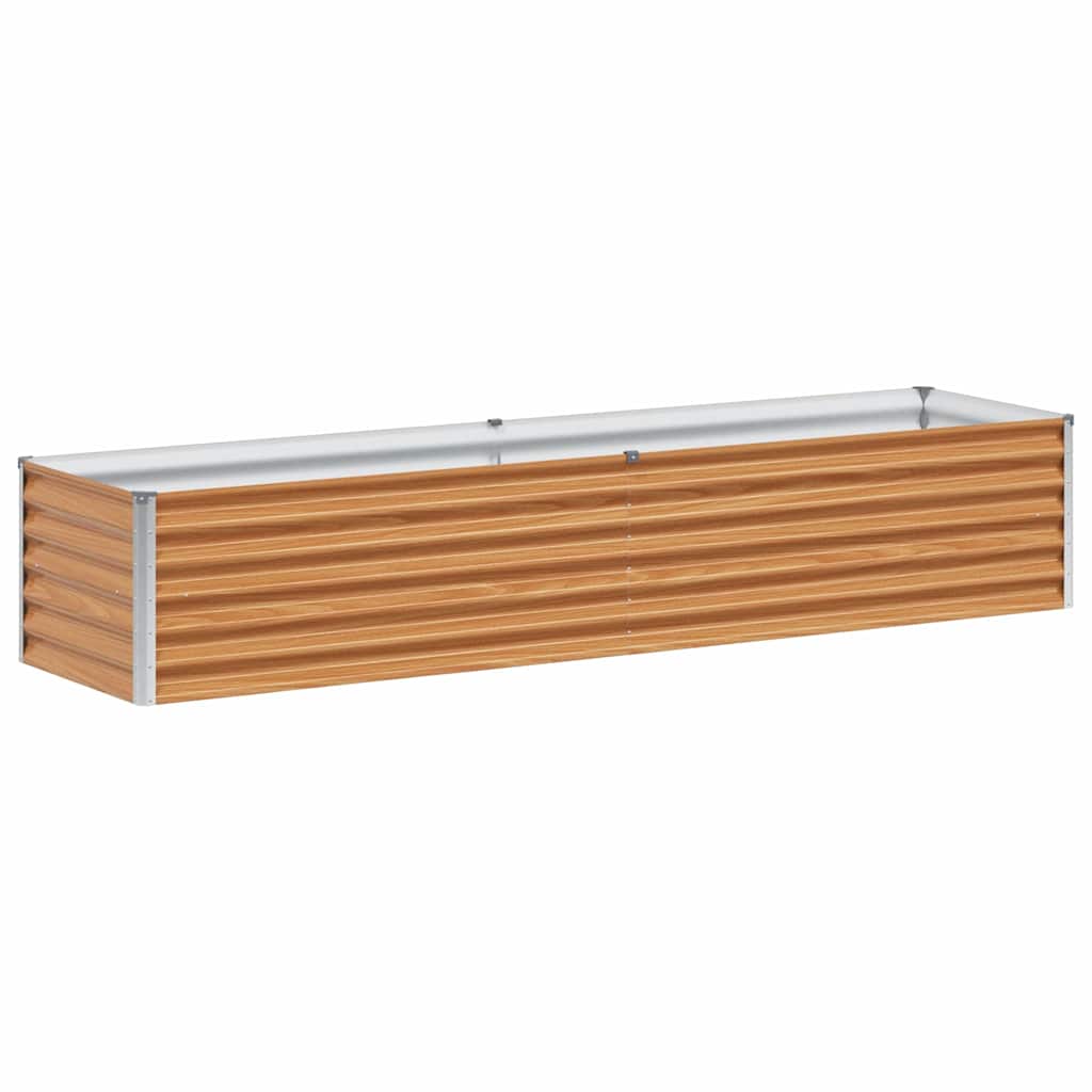 Jardinière surélevée Vidaxl 195 x 50 x 36 cm acier galvanisé