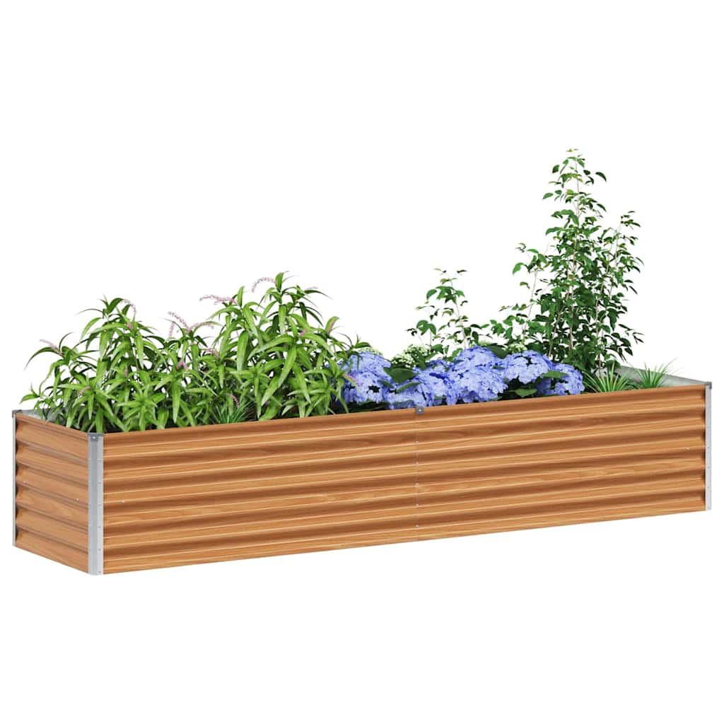 Jardinière surélevée Vidaxl 195 x 50 x 36 cm acier galvanisé