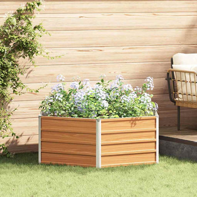 Vidaxx parterre de jardin surélevé aspect bois 129 x 129 x 45 cm