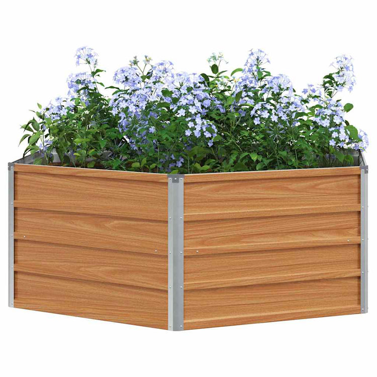 Vidaxx parterre de jardin surélevé aspect bois 129 x 129 x 45 cm
