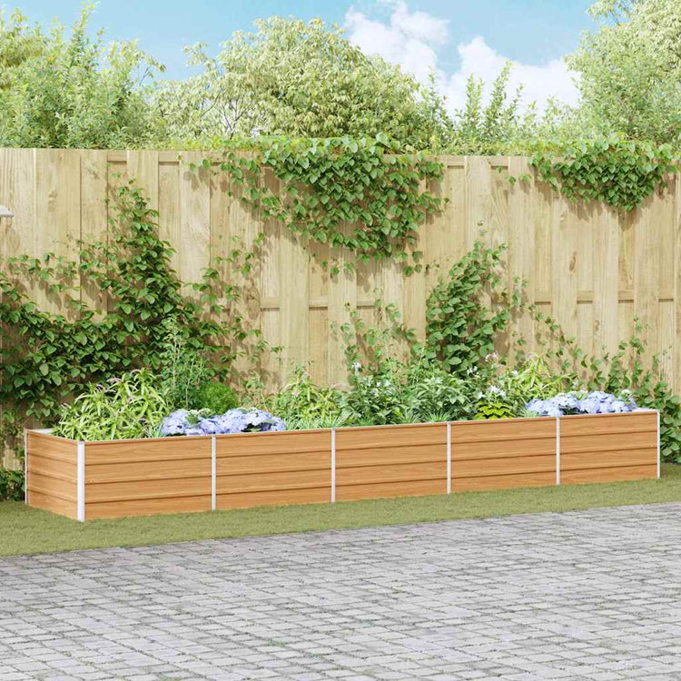Jardinière surélevée Vidaxx marron clair 400 x 80 x 45 cm