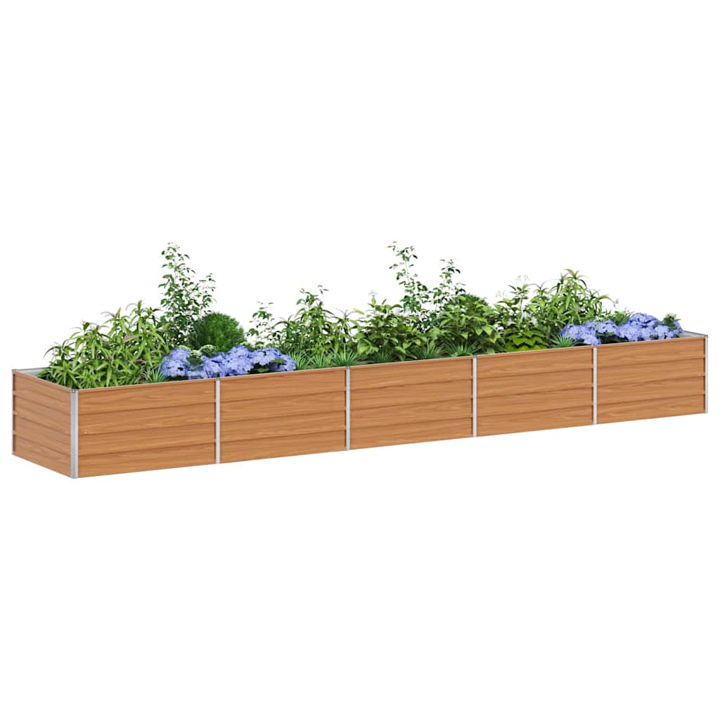 Jardinière surélevée Vidaxx marron clair 400 x 80 x 45 cm