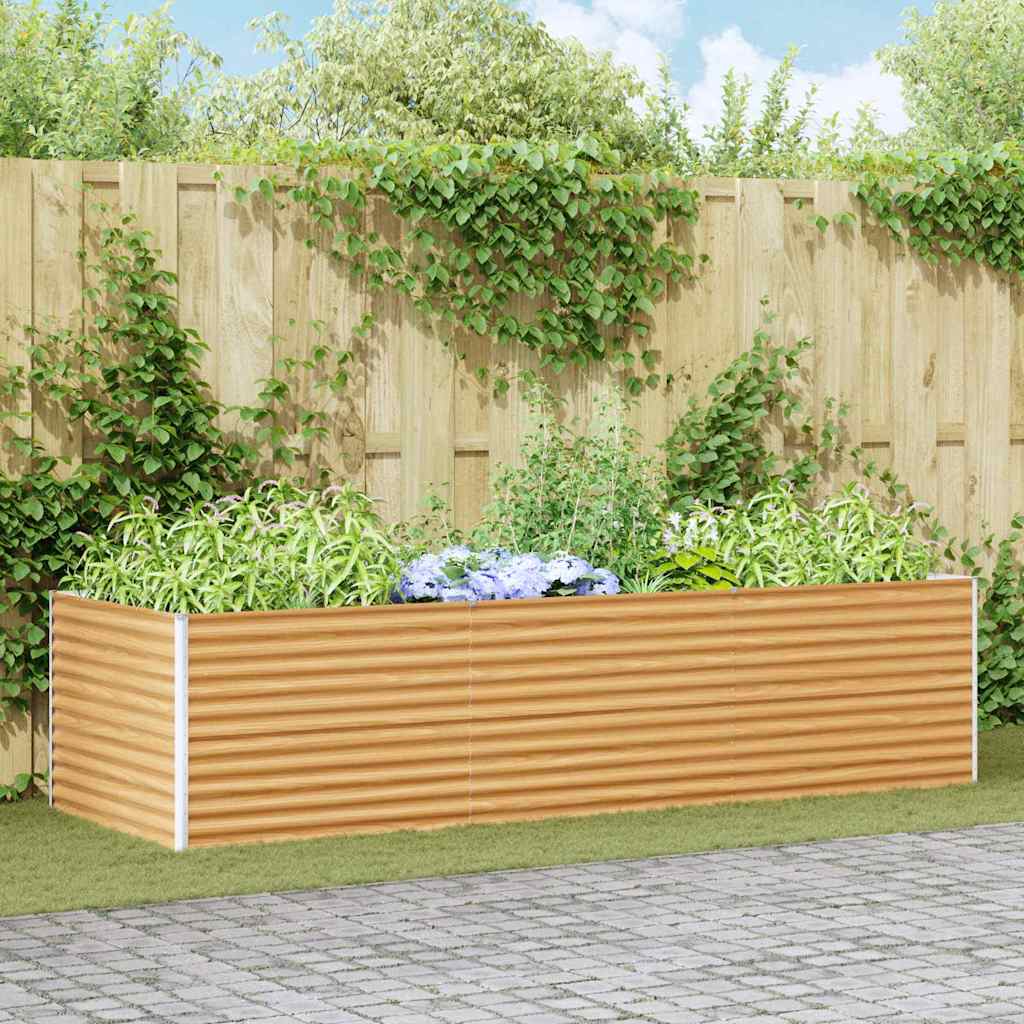 Jardinière surélevée Vidaxl 290 x 100 x 68 cm acier galvanisé