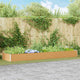 Jardinière surélevée Vidaxl 390 x 100 x 36 cm acier galvanisé