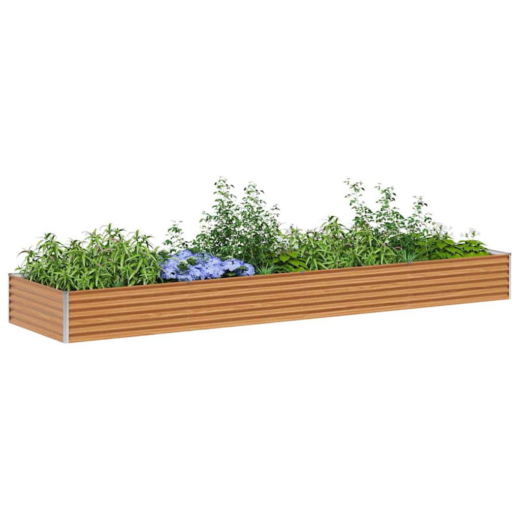 Jardinière surélevée Vidaxl 390 x 100 x 36 cm acier galvanisé
