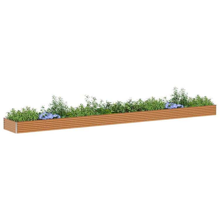 Jardinière surélevée Vidaxl 775 x 100 x 36 cm acier galvanisé