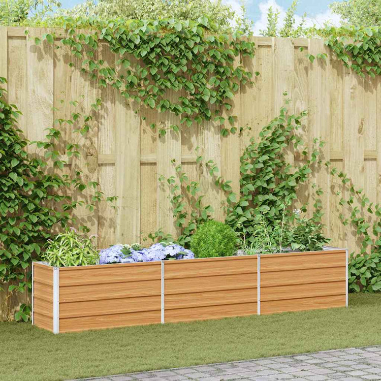 Jardinière surélevée Vidaxx marron clair 240 x 40 x 45 cm