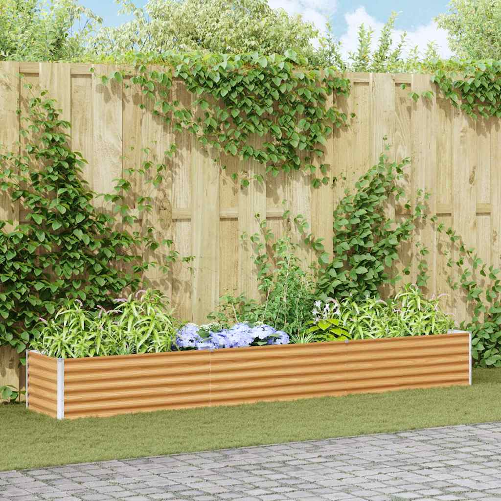 Jardinière surélevée Vidaxl 290 x 50 x 36 cm acier galvanisé