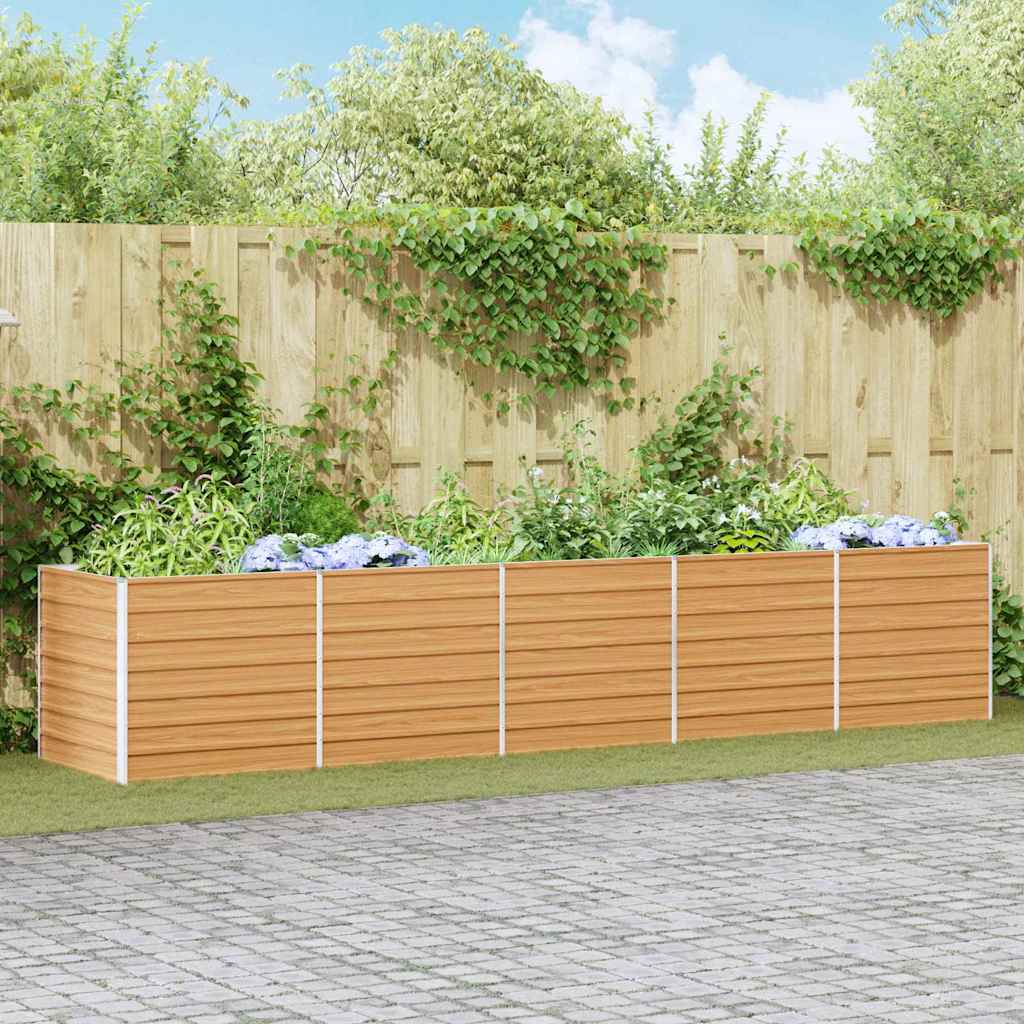 Jardinière surélevée Vidaxx marron clair 400 x 80 x 77 cm