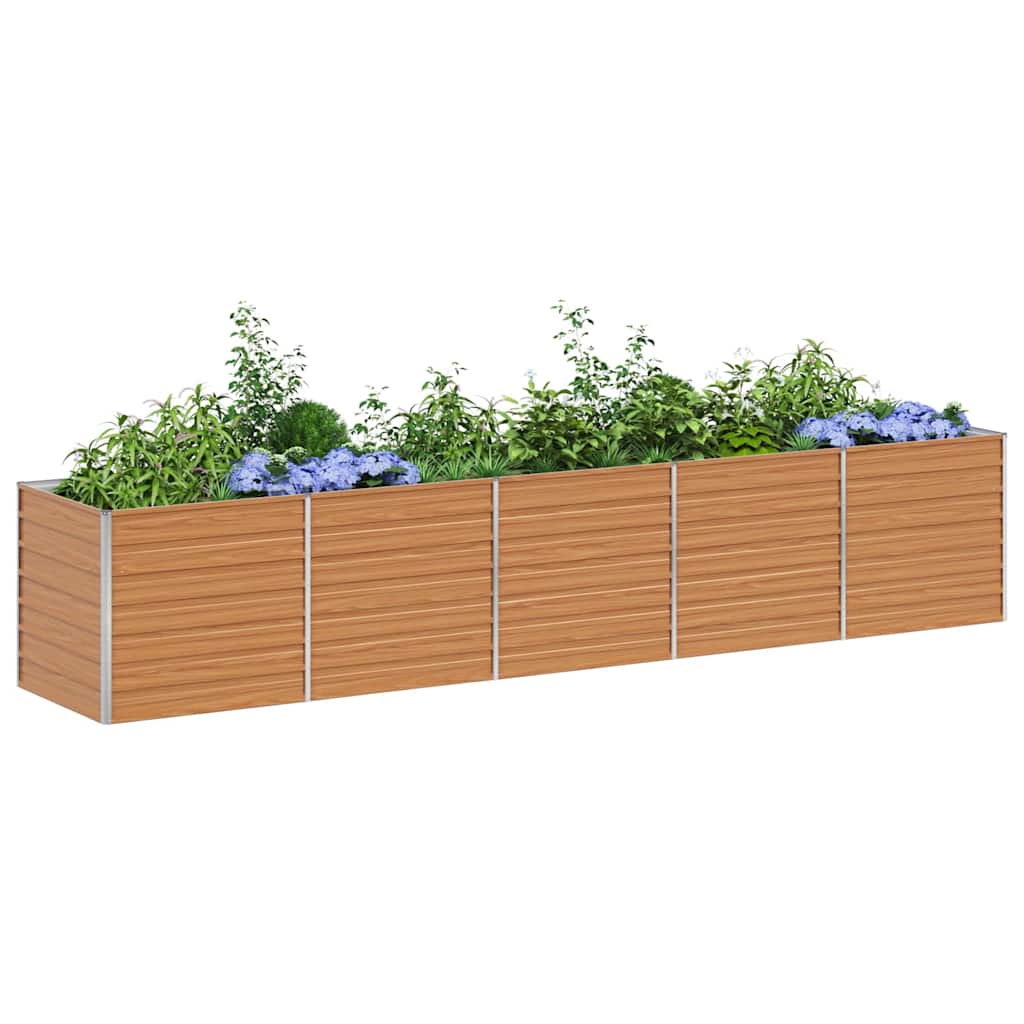 Jardinière surélevée Vidaxx marron clair 400 x 80 x 77 cm