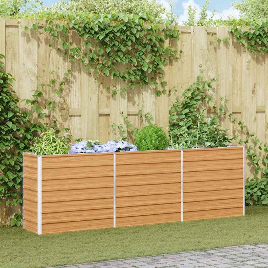Jardinière surélevée Vidaxx marron clair 240 x 40 x 77 cm