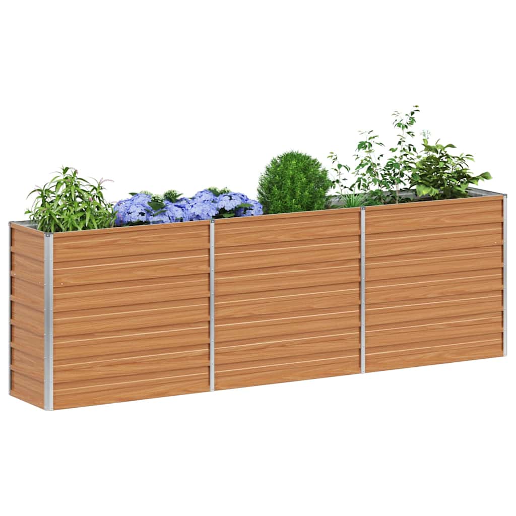 Jardinière surélevée Vidaxx marron clair 240 x 40 x 77 cm