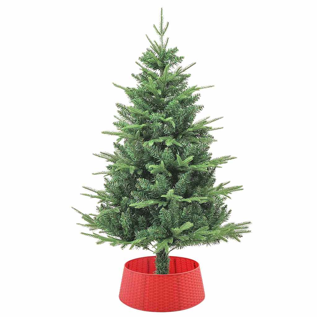Vidaxx jupe de sapin de Noël rouge ø 65 x 24 cm en plastique