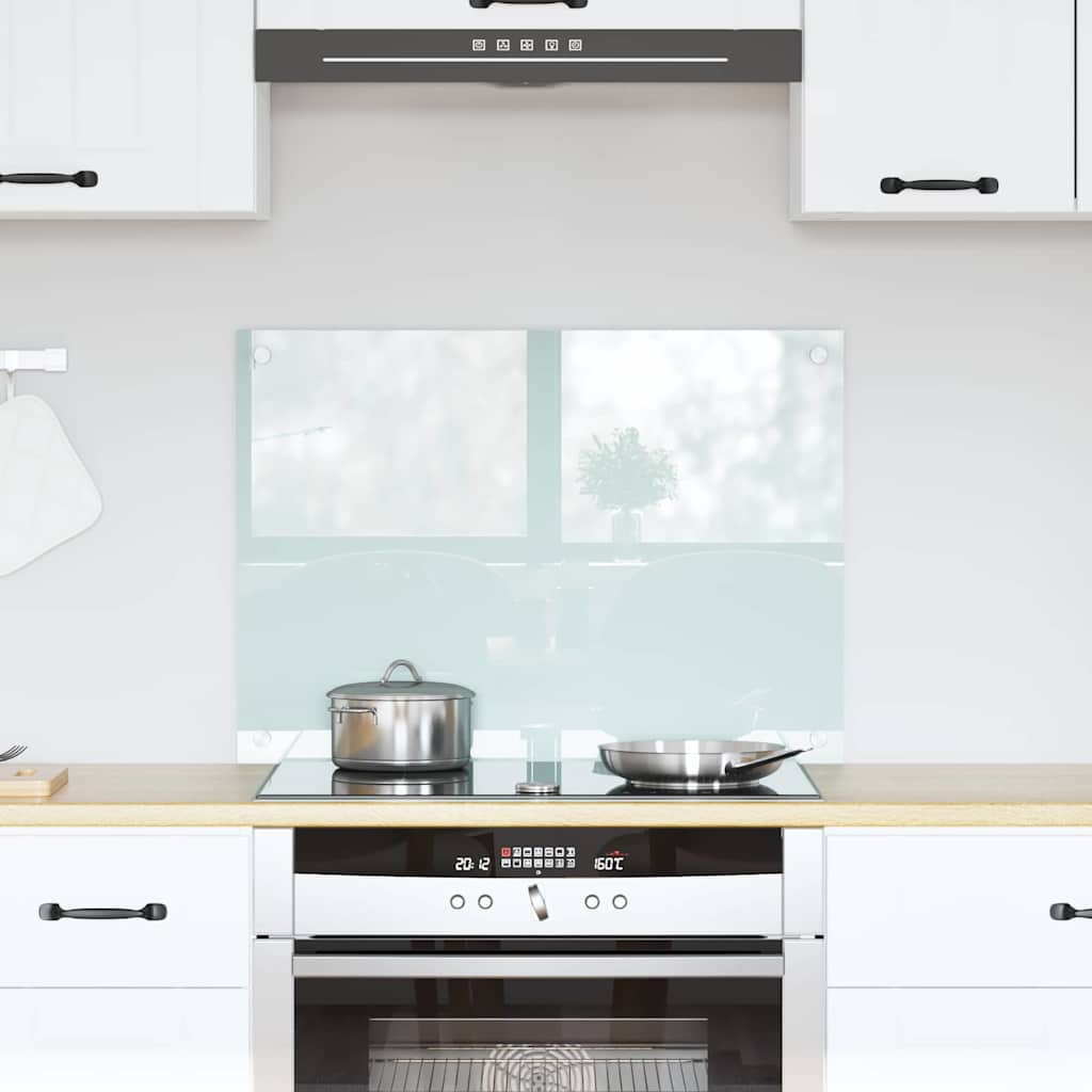 VidaXL paroi arrière de cuisine blanc 70 x 50 cm verre trempé