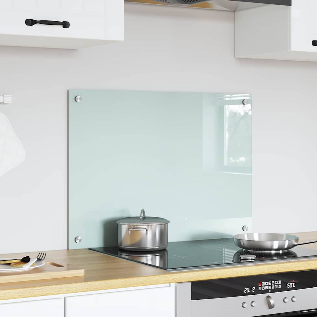 VidaXL paroi arrière de cuisine blanc 70 x 50 cm verre trempé