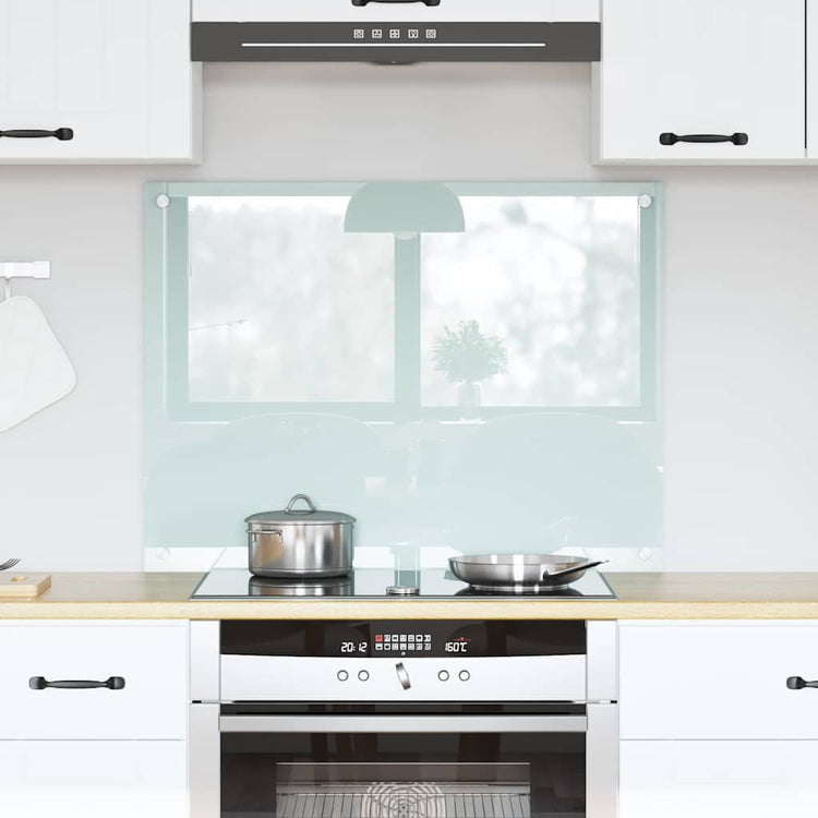 Vidaxx paroi arrière de cuisine blanc 80 x 60 cm verre trempé