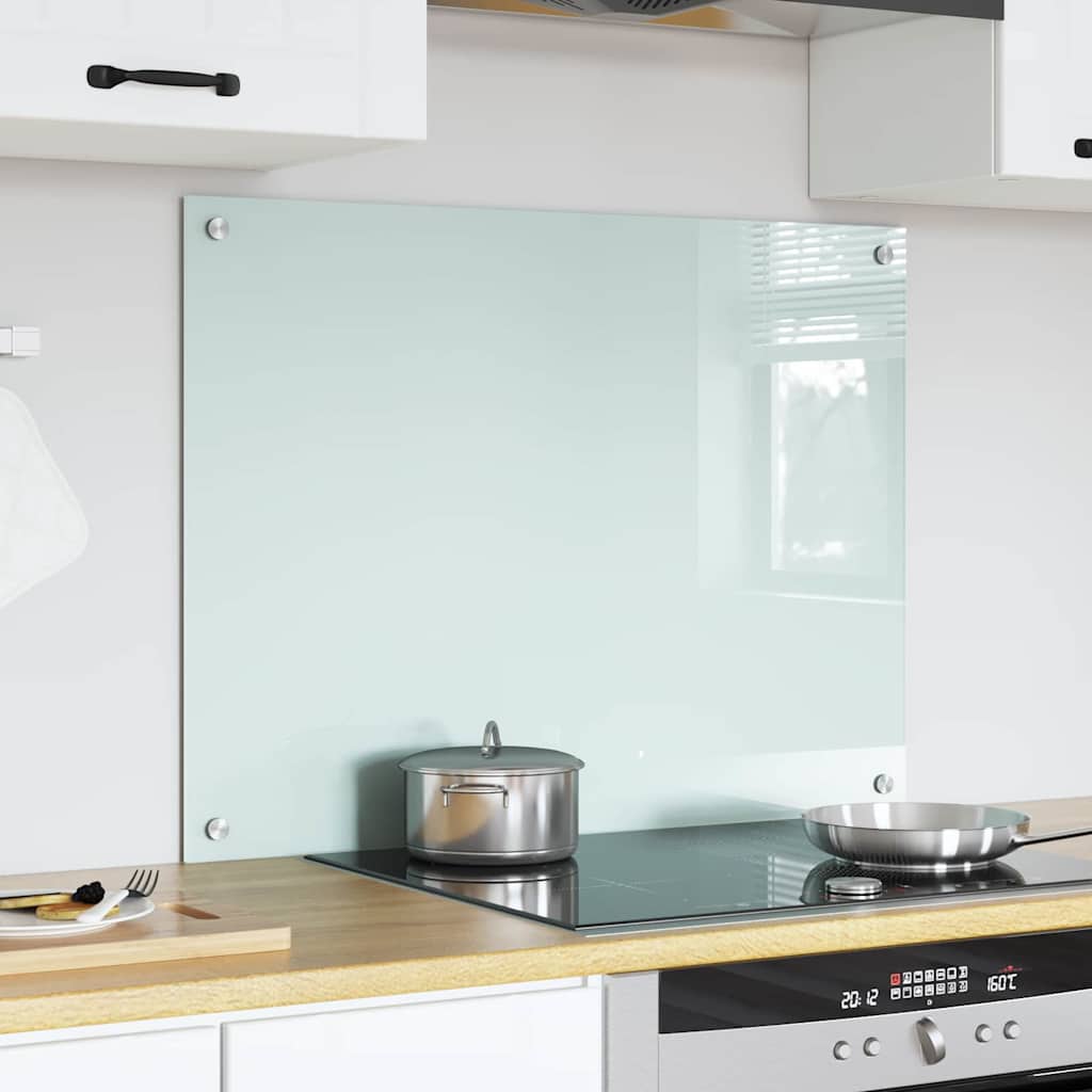 Vidaxx paroi arrière de cuisine blanc 80 x 60 cm verre trempé