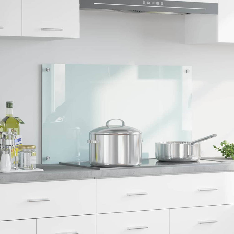 VidaXL paroi arrière de cuisine blanc 90 x 50 cm verre trempé