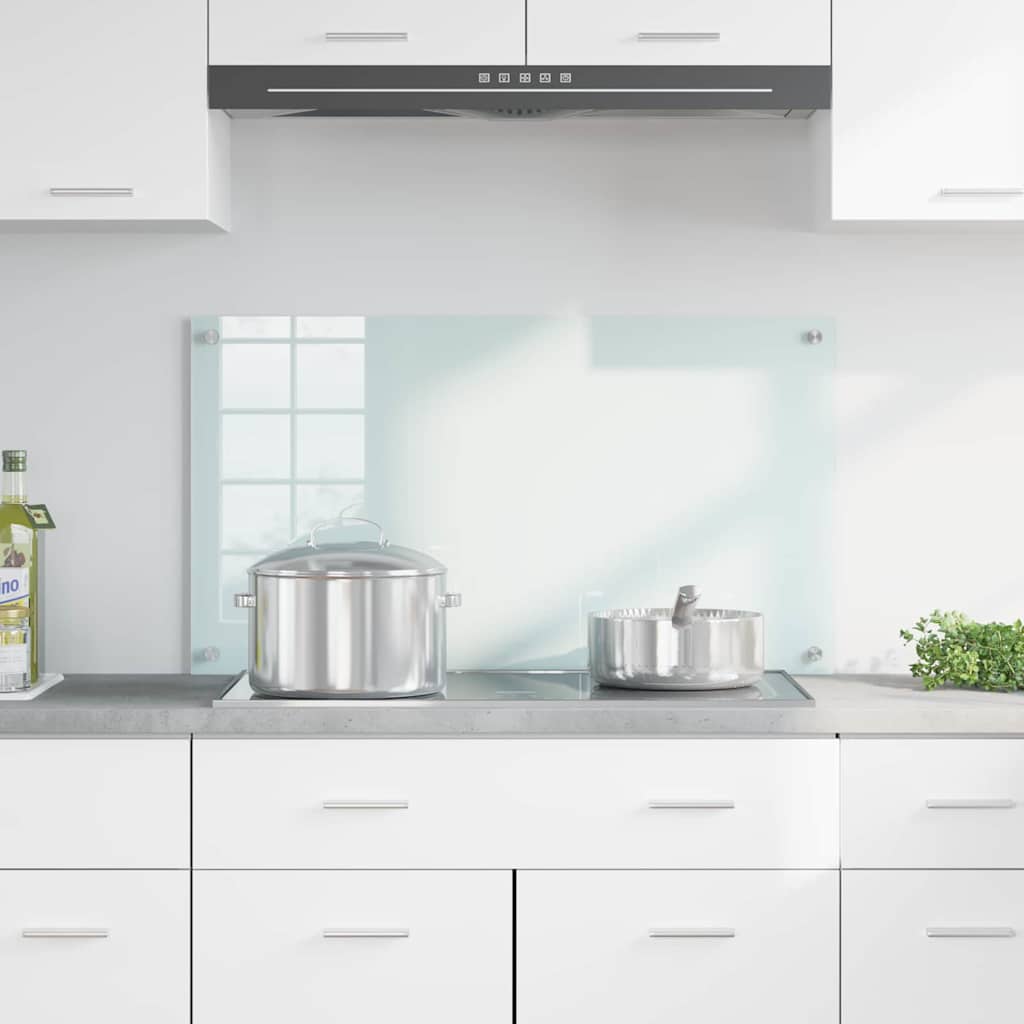 VidaXL paroi arrière de cuisine blanc 90 x 50 cm verre trempé