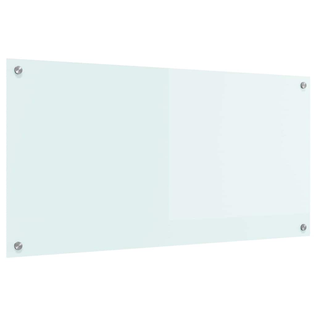 VidaXL paroi arrière de cuisine blanc 100 x 50 cm verre trempé