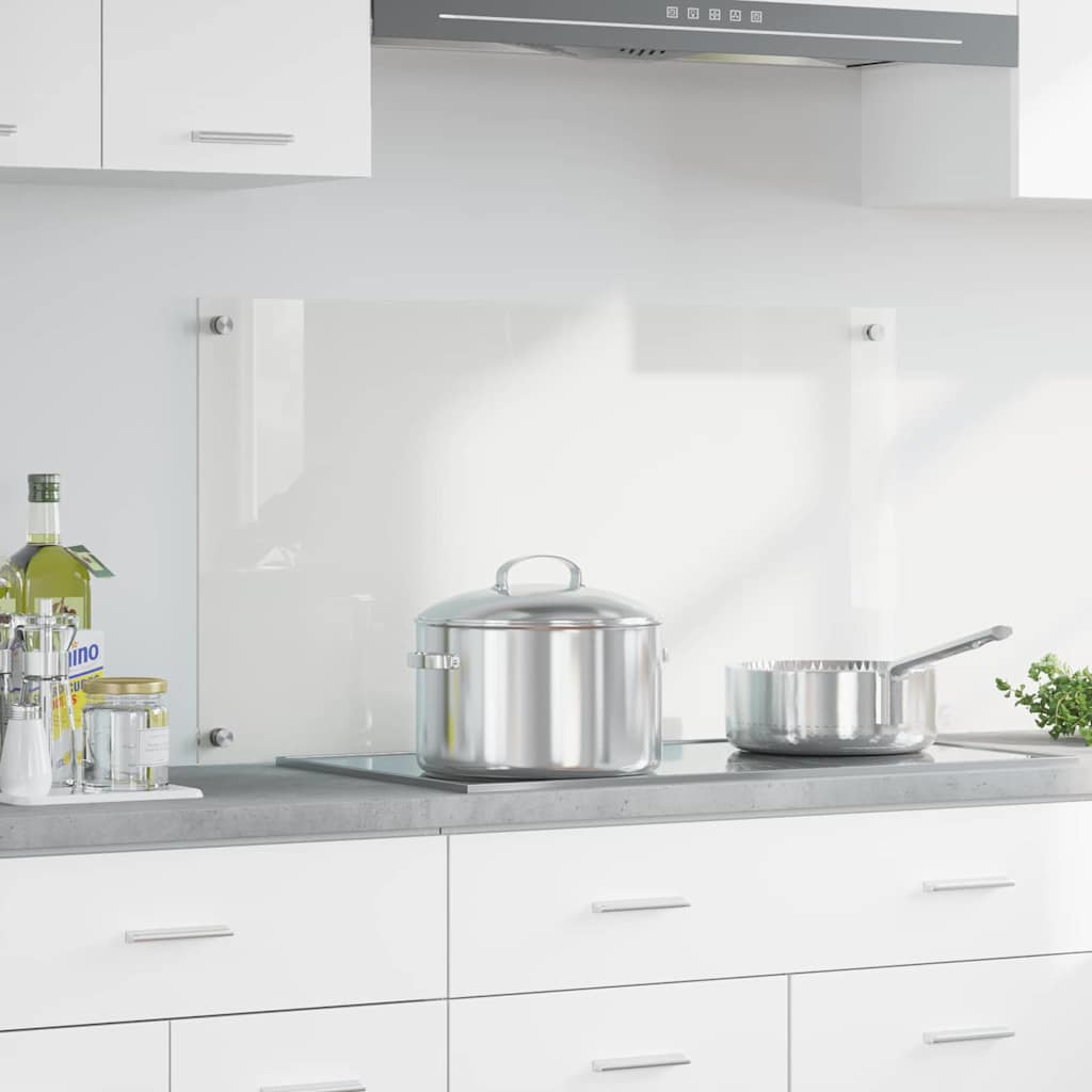 VidaXL paroi arrière de cuisine transparent 90 x 50 cm verre trempé