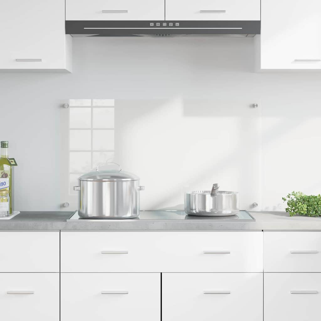 VidaXL paroi arrière de cuisine transparent 90 x 50 cm verre trempé