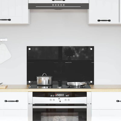Vidaxx paroi arrière de cuisine noir 70 x 40 cm verre trempé