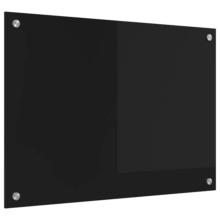 VidaXL paroi arrière de cuisine noir 70 x 50 cm verre trempé