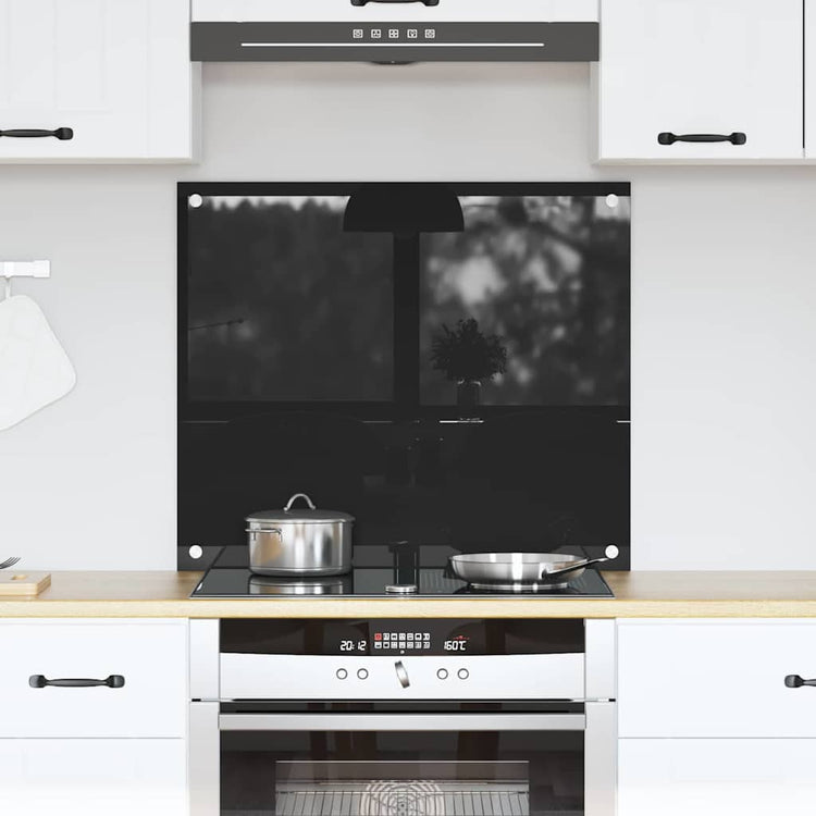 Vidaxx paroi arrière de cuisine noir 70 x 60 cm verre trempé