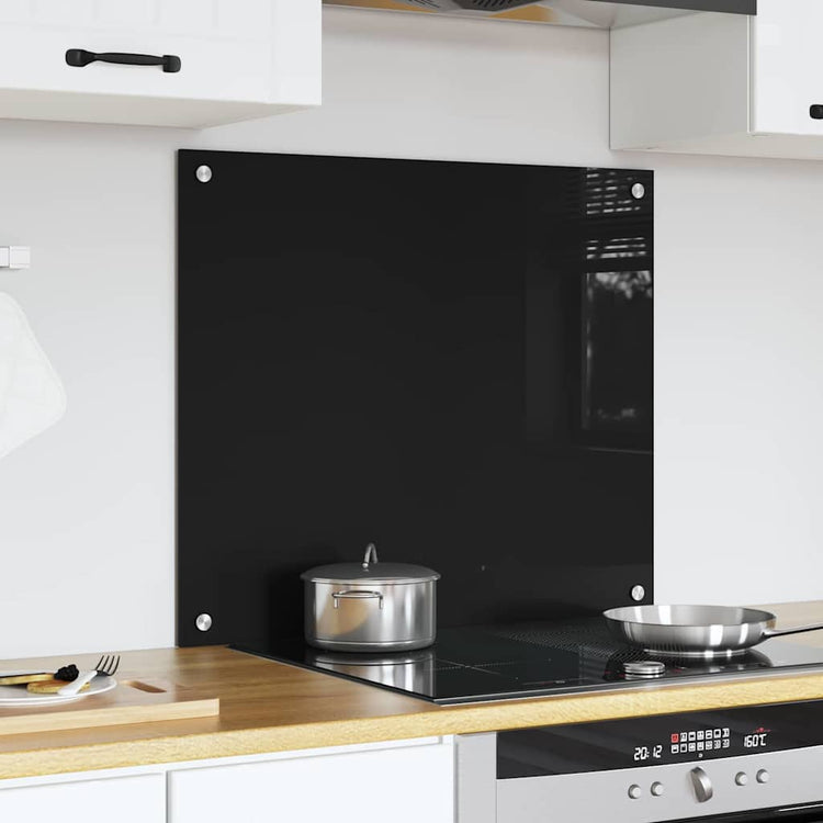 Vidaxx paroi arrière de cuisine noir 70 x 60 cm verre trempé