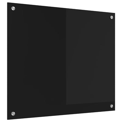 Vidaxx paroi arrière de cuisine noir 70 x 60 cm verre trempé