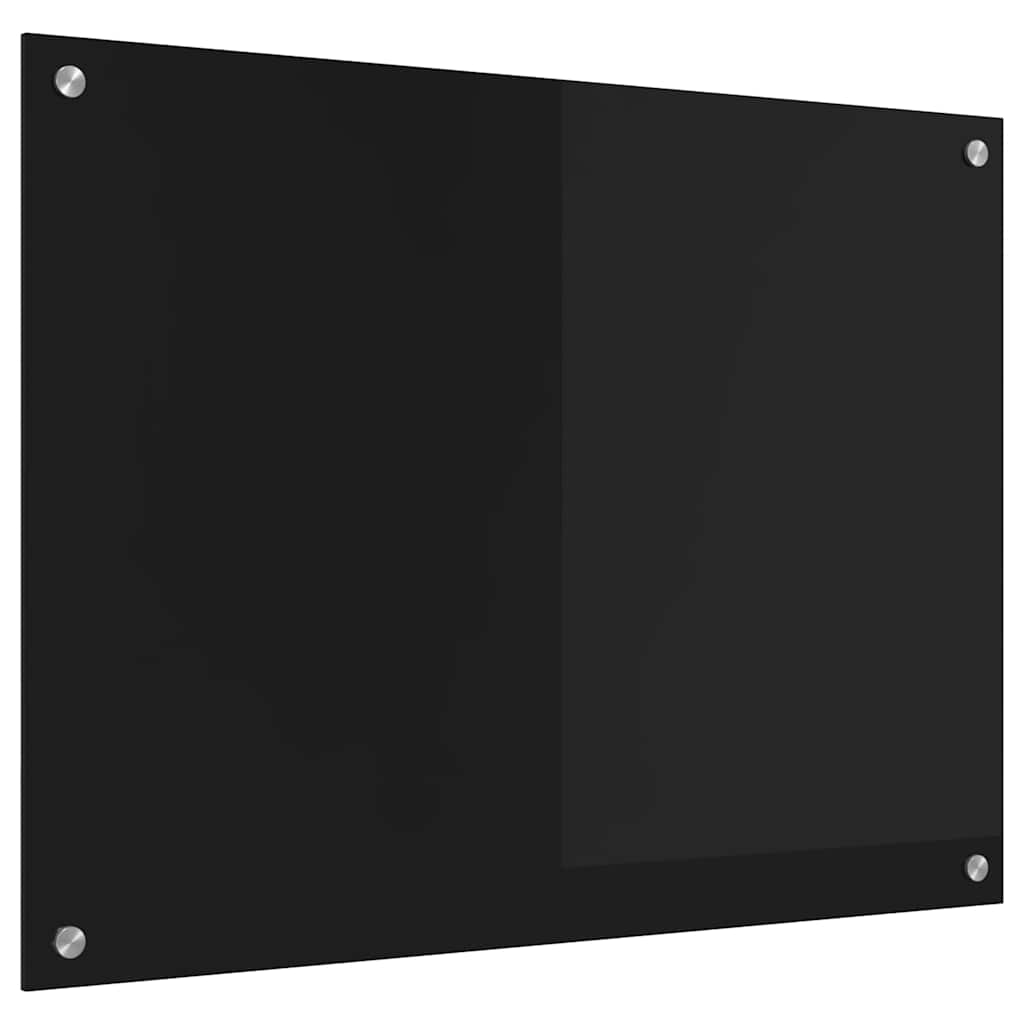 Vidaxx paroi arrière de cuisine noir 80 x 60 cm verre trempé