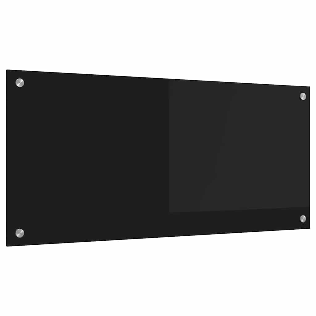 VidaXL paroi arrière de cuisine noir 90 x 40 cm verre trempé