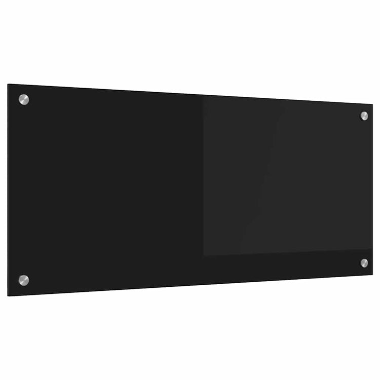 VidaXL paroi arrière de cuisine noir 90 x 40 cm verre trempé