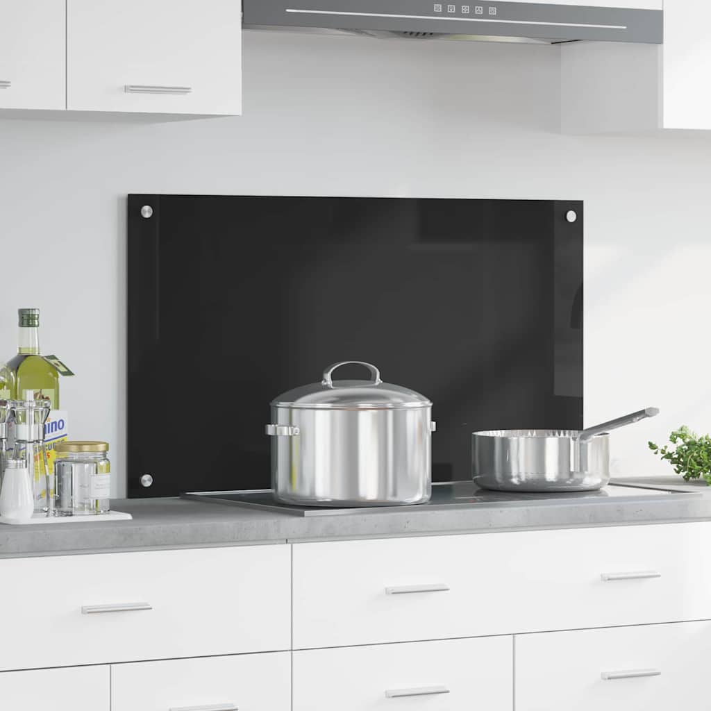Vidaxx paroi arrière de cuisine noir 90 x 50 cm verre trempé