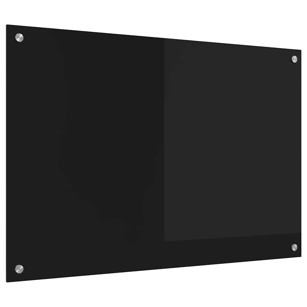Vidaxx paroi arrière de cuisine noir 90 x 60 cm verre trempé