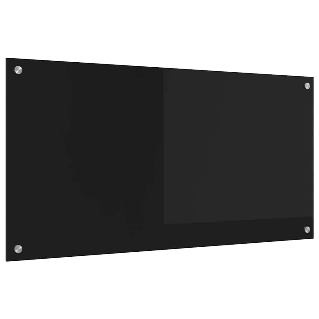 Vidaxx paroi arrière de cuisine noir 100 x 50 cm verre trempé