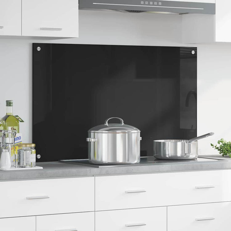 Vidaxx paroi arrière de cuisine noir 100 x 60 cm verre trempé