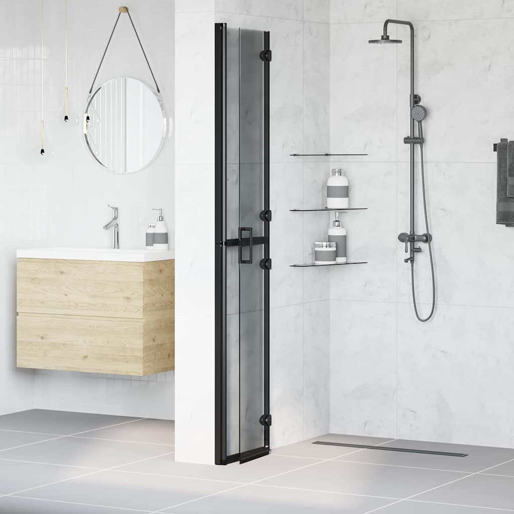 Mur de douche à l'italienne Vidaxx noir 90 x 6,5 x 190 cm