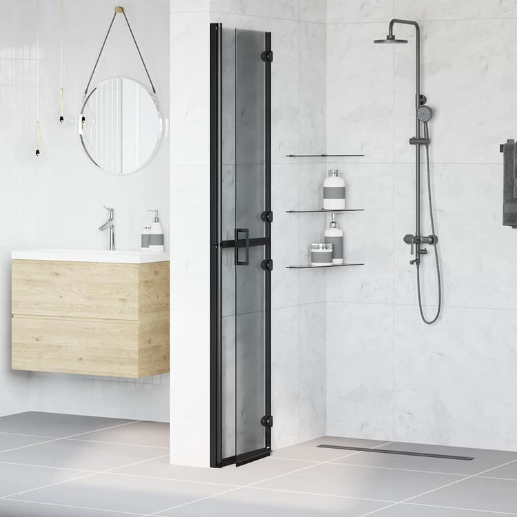 Mur de douche à l'italienne Vidaxx noir 90 x 6,5 x 190 cm