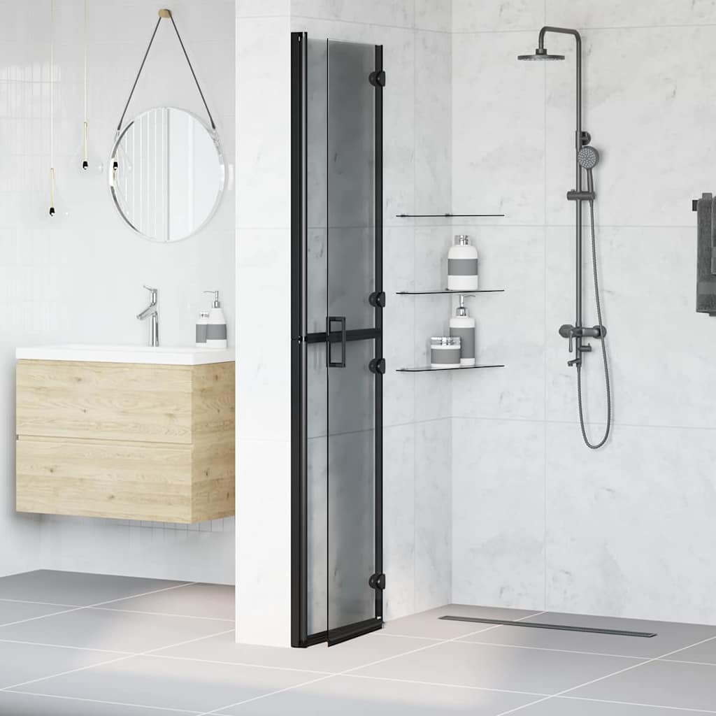 Mur de douche à l'italienne Vidaxx noir 90 x 6,5 x 190 cm