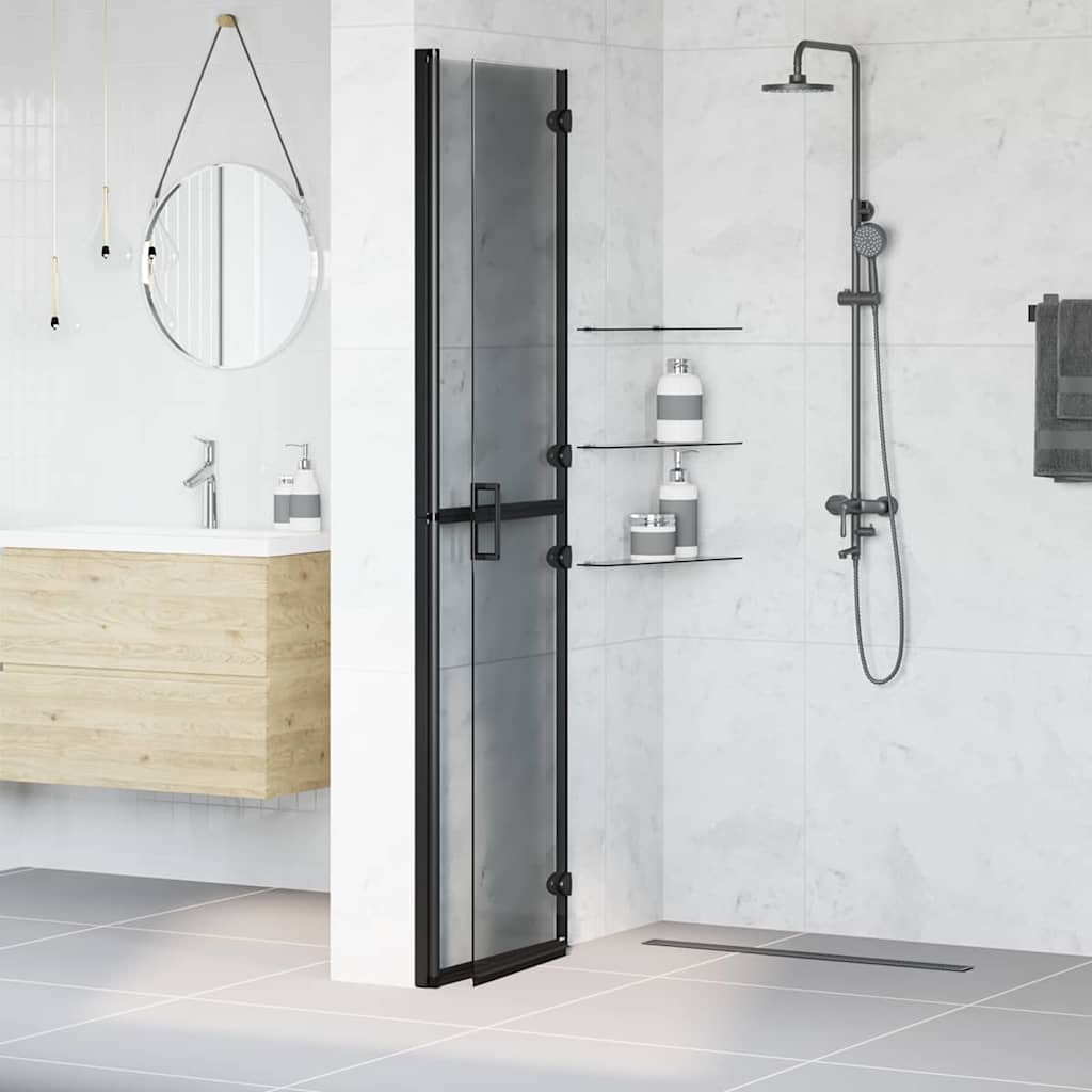 Mur de douche à l'italienne Vidaxx noir 90 x 6,5 x 190 cm