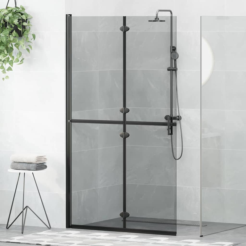 Mur de douche à l'italienne Vidaxx noir 90 x 6,5 x 190 cm