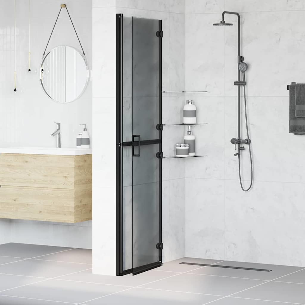 Mur de douche à l'italienne Vidaxx noir 90 x 6,5 x 190 cm