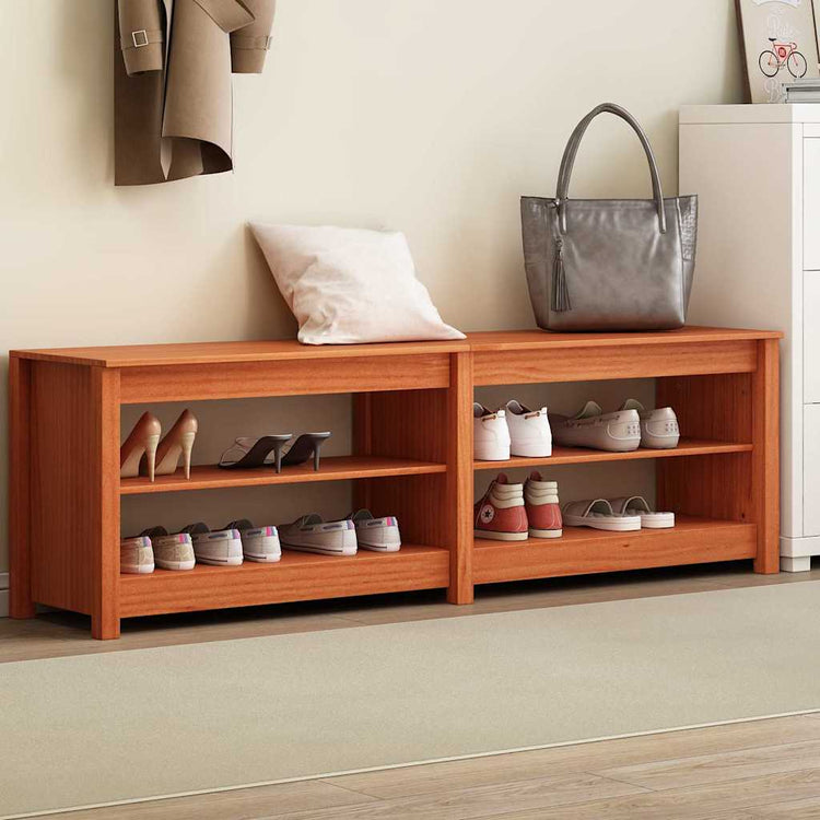 Vidaxl banc à chaussures avec étagère avec rangement était marron 160 x 36,5 x 50 cm