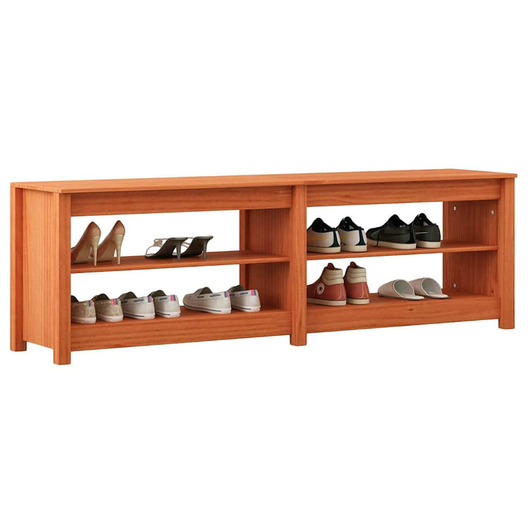 Vidaxl banc à chaussures avec étagère avec rangement était marron 160 x 36,5 x 50 cm