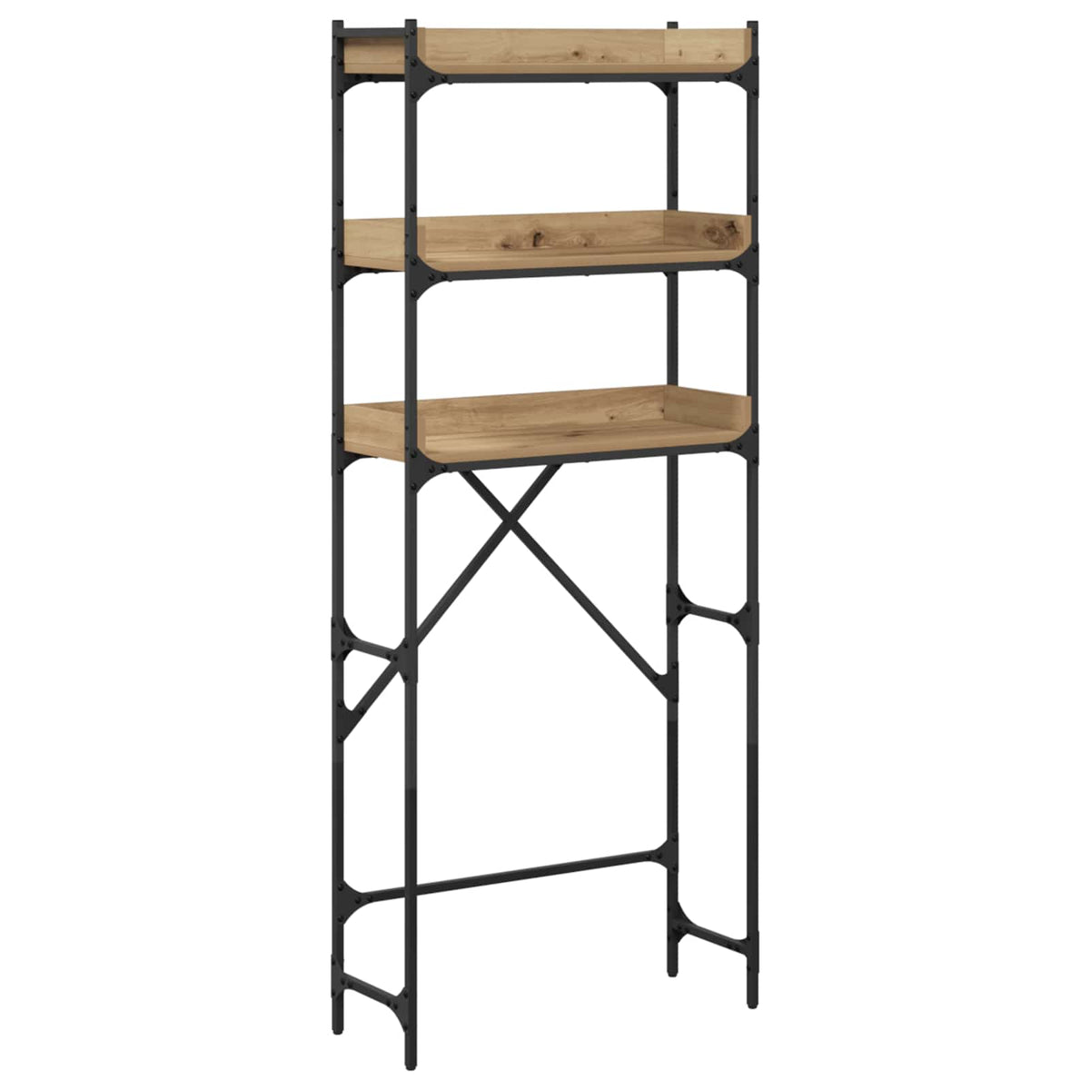 Vidaxx étagère pour machine à laver chêne artisanal 67 x 25 x 163 cm bois d'ingénierie